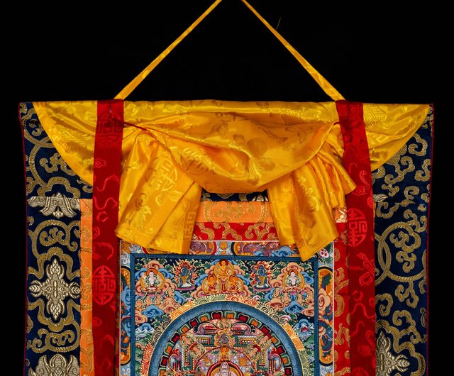 ネパール製の手作りマンダラタンカ絵画 - ショップ Boudha Stupa