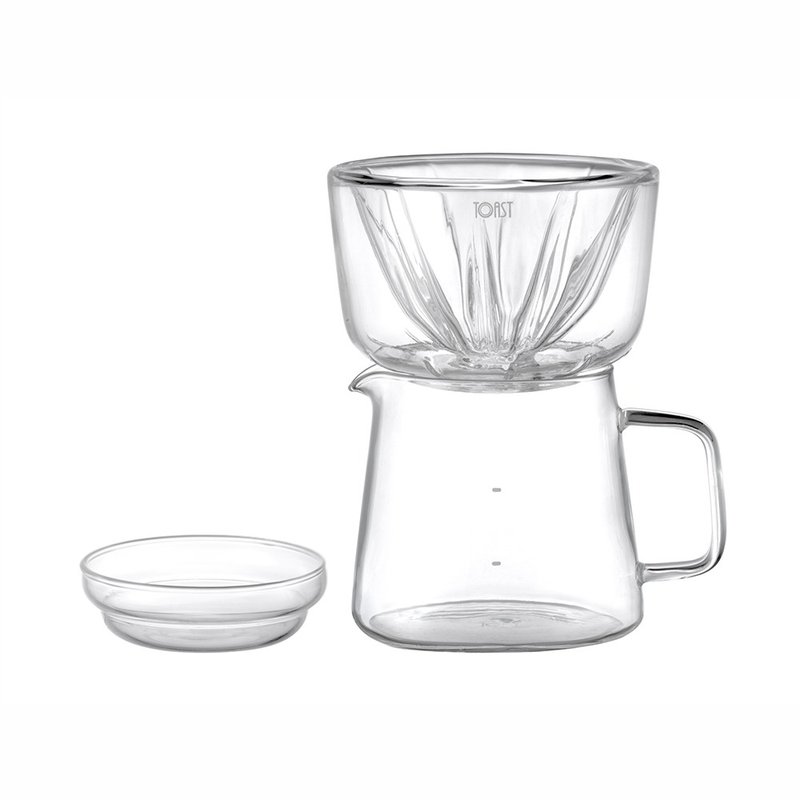 DRIPDROP / 玻璃沖泡壺組 300ml - 水壺/水瓶 - 玻璃 透明