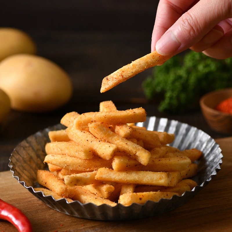 Spicy Potato Fries - ขนมคบเคี้ยว - วัสดุอื่นๆ สึชมพู