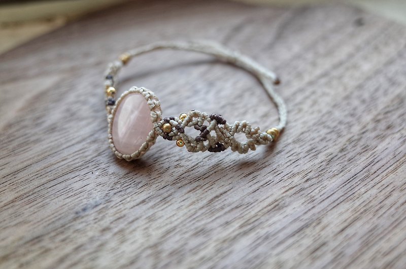 Pink crystal braided bracelet - Bracelets - Crystal Pink