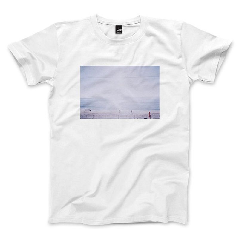 海のシーン-ホワイト-ニュートラルTシャツ - Tシャツ メンズ - コットン・麻 ホワイト