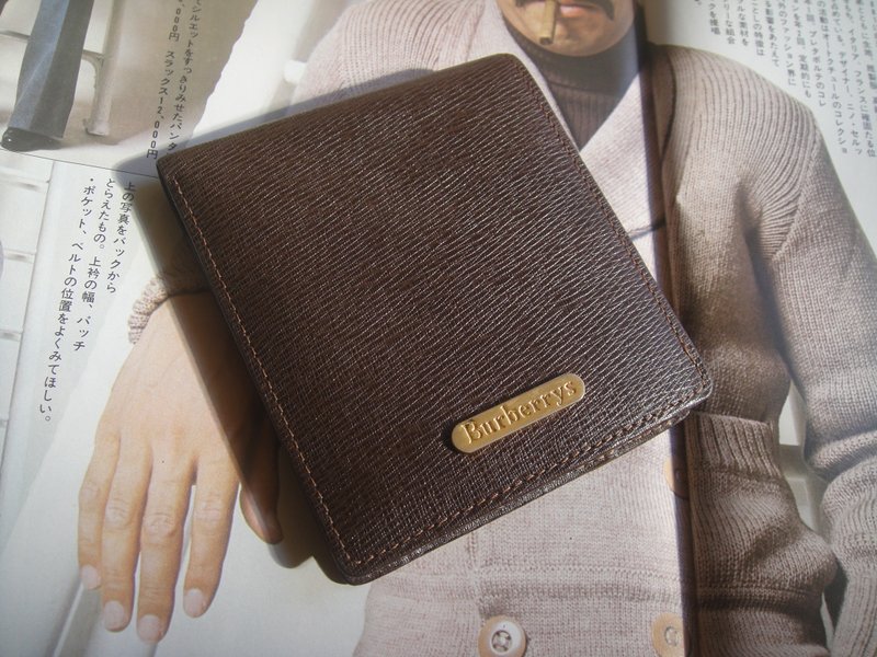 Glorious Era OLD ERA_Early second-hand old bag BURBERRY short wallet - กระเป๋าสตางค์ - วัสดุอื่นๆ 