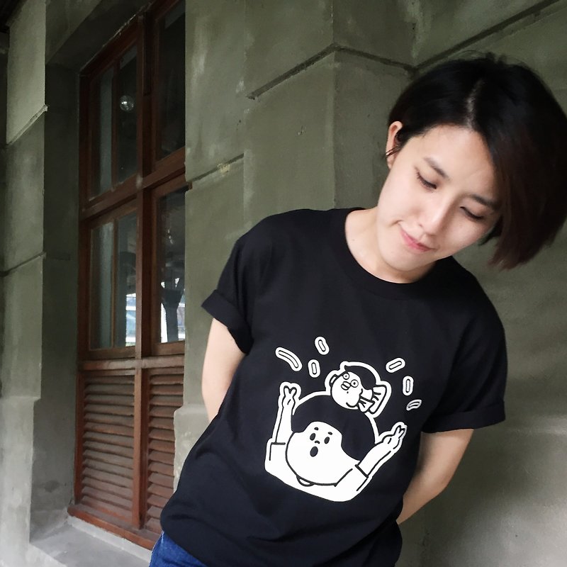Anniversary Jie Tai - Black Summer Short Sleeve - Unisex Hoodies & T-Shirts - Cotton & Hemp Black