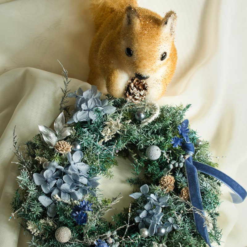 Christmas Series -  Medium Christmas Wreath - Dried Flowers & Bouquets - Plants & Flowers Blue