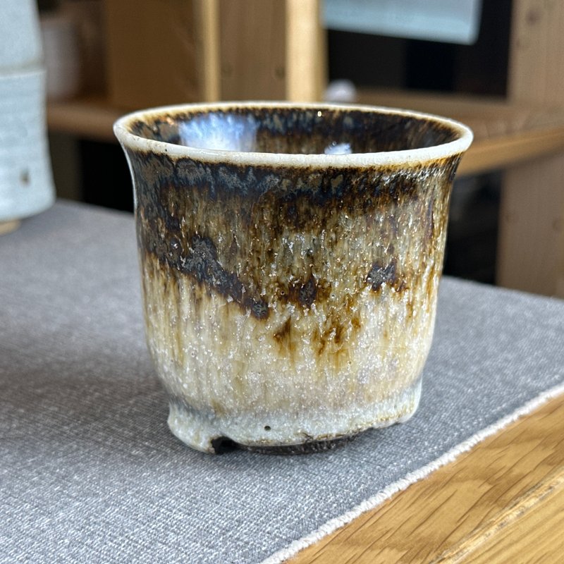 台灣名家楊晴晴【Handmade Cup】手作岩礦釉變杯06 - 茶壺/茶杯/茶具 - 陶 咖啡色