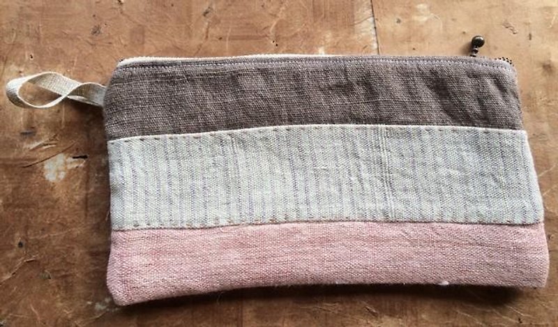Hand-woven hemp wallet F - Wallets - Cotton & Hemp Pink