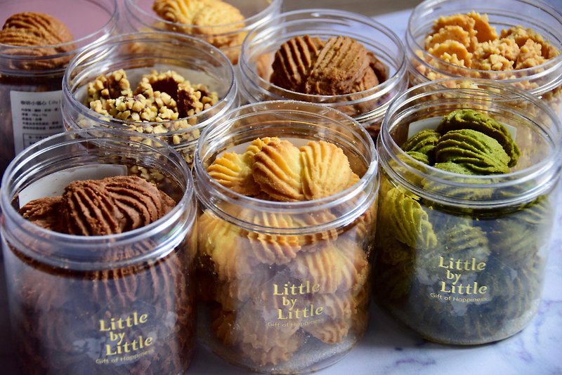 Heart Cookies (Butter / Cacao / Coffee / Matcha) 4cans - Handmade Cookies - Fresh Ingredients Gold