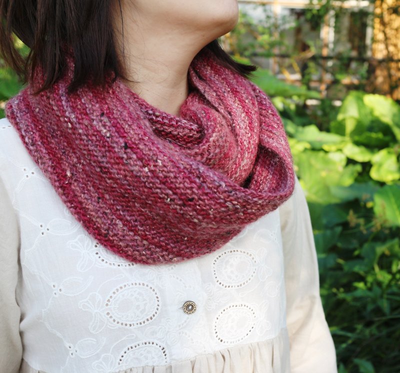 ChiChi Handmade-Handmade Wool Neck/Bib - Knit Scarves & Wraps - Wool Red