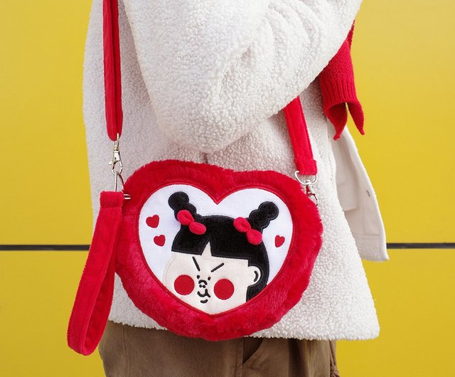 ヒックオリジナルハート型ぬいぐるみメッセンジャーバッグかわいいミニ
