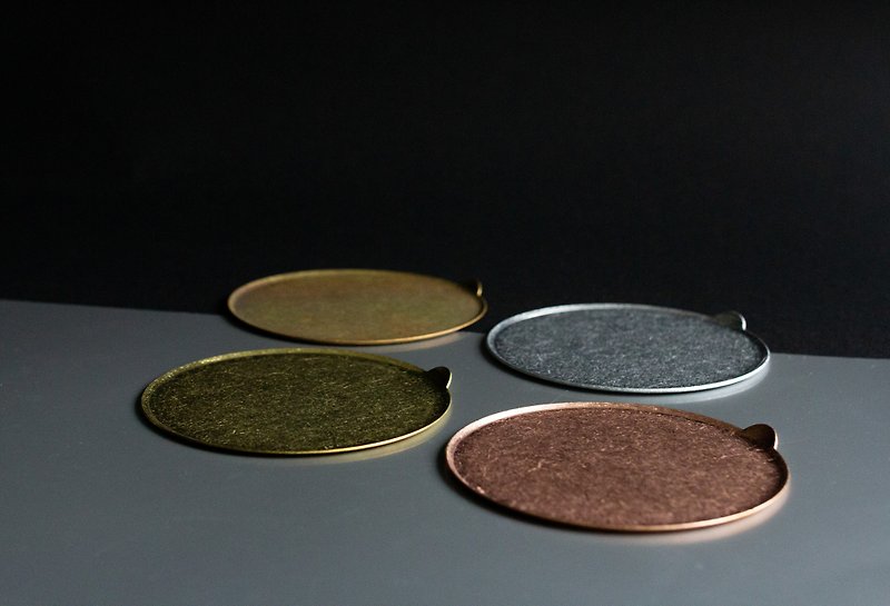Japan PICUS ultra-thin metal coaster - Other - Copper & Brass Gold