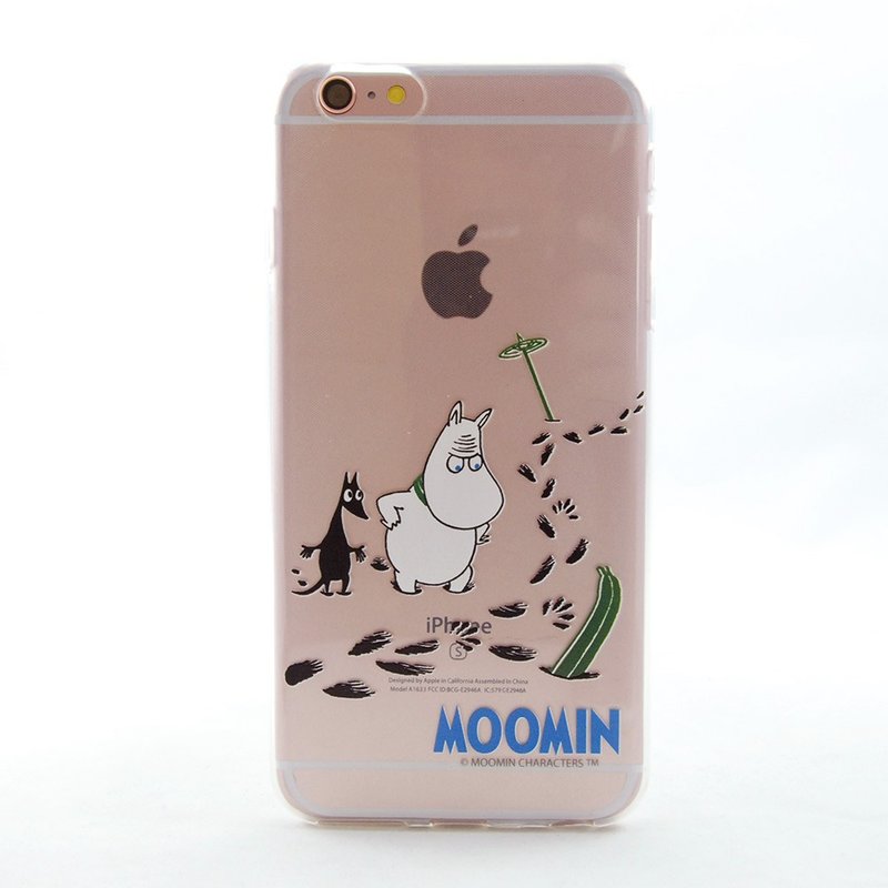 Moomin嚕嚕米授權-TPU手機保護殼：【討厭的腳印】《iPhone/Samsung/HTC/ASUS/Sony/LG/小米/OPPO 》 - 手機殼/手機套 - 矽膠 黑色