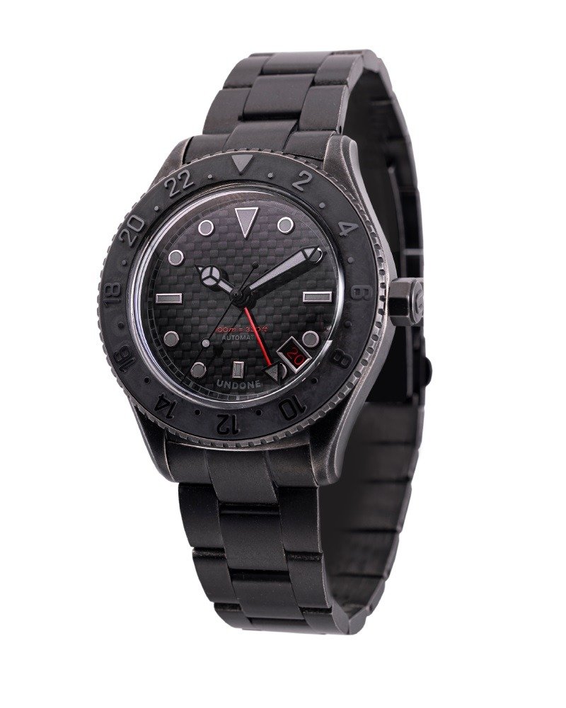 Basecamp Stealth Steel JP GMT Automatic Watch - นาฬิกาผู้ชาย - โลหะ สีดำ