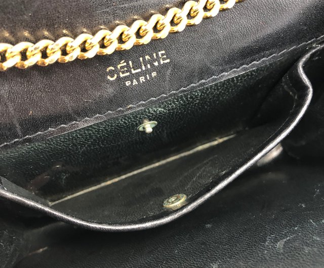 日本直送 名牌中古包 】CELINE セリーヌ ツイスト クロコ型押し レザー チェーンショルダー ショルダーバッグ ブラック vintage  cxfmtw - ショップ VintageShop solo ショルダーバッグ - Pinkoi