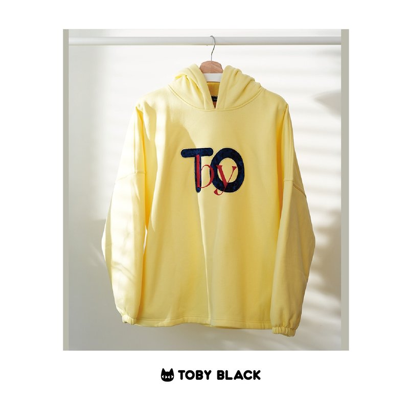 Toby Black TO by Oversize Hoodie - เสื้อฮู้ด - ผ้าฝ้าย/ผ้าลินิน สีเหลือง