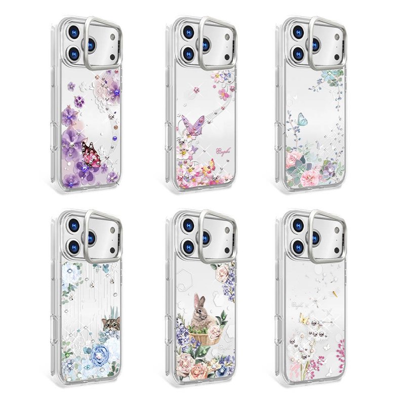 apbs iPhone 17/16 軍規防摔隱形立架水晶彩鑽手機殼-多圖可選2 - 手機殼/手機套 - 其他材質 多色
