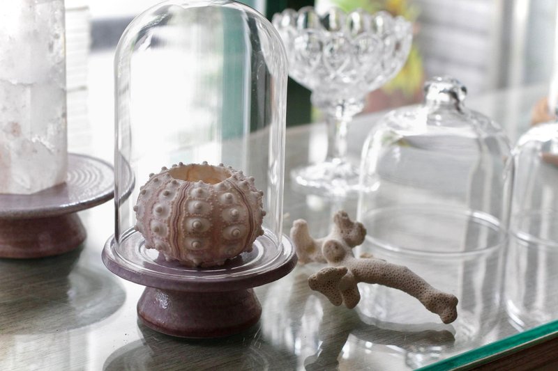 Ice-cracked purple ceramic tall table/stemware/candle holder/jewelry table/dessert table - เทียน/เชิงเทียน - ดินเผา สีม่วง