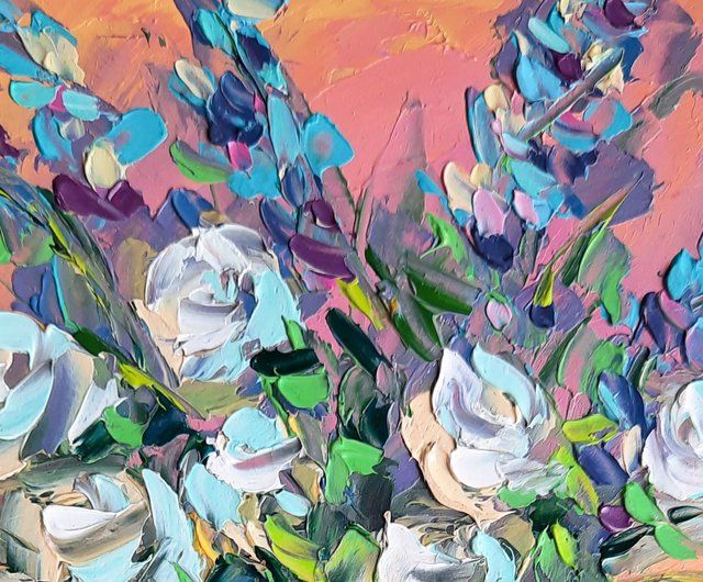 ラベンダー ラベンダーの絵 絵画 花束 花束の絵 パネルアート　壁掛けアート 花 Amazon.co.jp: BRAKSENT アートパネル ラベンダーの花束 絵画