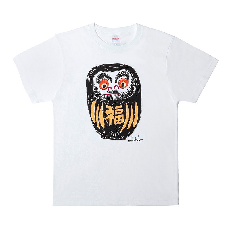 だるま 達磨 达摩 大人用 Tシャツ Black S M L XL 2XL 3XL - 男 T 恤 - 棉．麻 黑色
