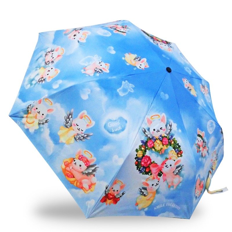 晴雨摺疊傘-天空兔 - 雨傘/雨衣 - 聚酯纖維 藍色