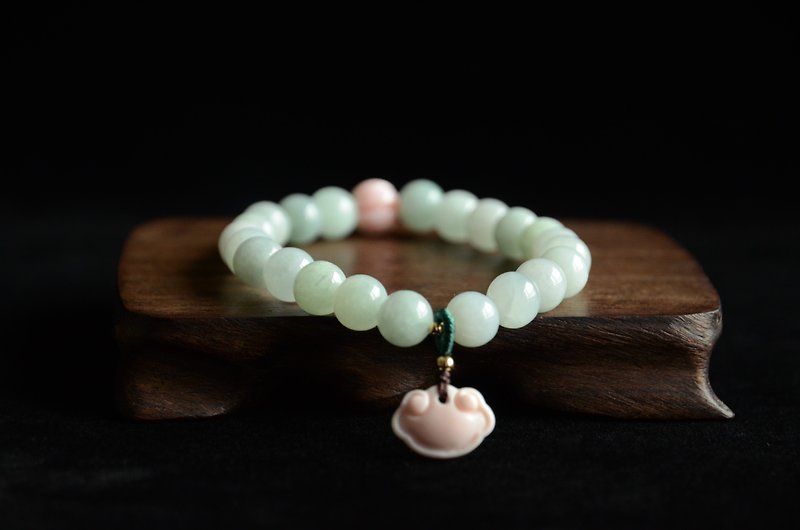 【Love】 Jade Original Fresh Art Bracelet - Bracelets - Gemstone Green