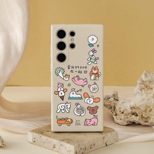 TOYSELECT 食菇當我們dog在一起純色矽膠SAMSUNG手機殼
