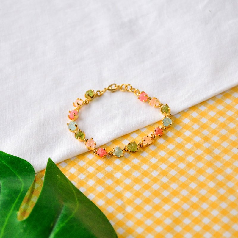 Tiny stone bracelet - Bracelets - Semi-Precious Stones Gold