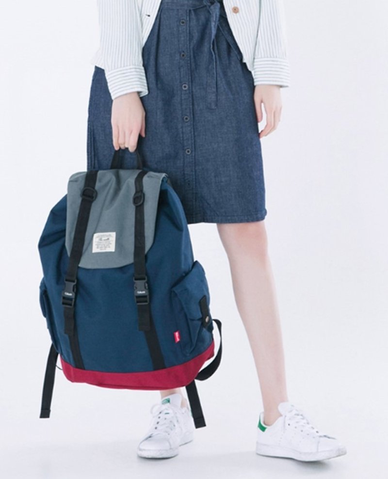 The-earth-Brick Rucksack-Backpack-Blue - Messenger Bags & Sling Bags - Other Materials Blue