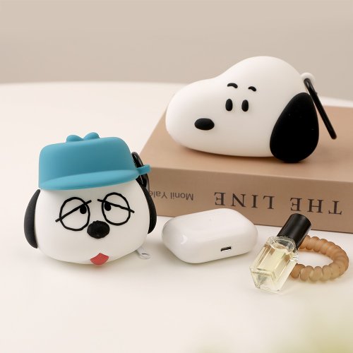 NORNS Peanuts史努比矽膠小收納包-Snoopy Olaf airpods 耳機包