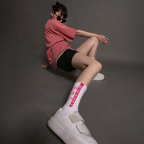 FOOTER 忠峰霖纖維科技有限公司 【FOOTER】H.G.L螢光運動氣墊襪(女-K215M)
