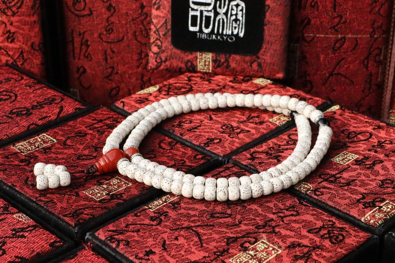 精品星月菩提子8x6mm桶珠108顆 客製化菩提子佛珠 串珠念珠 - 手鍊/手環 - 植物．花 