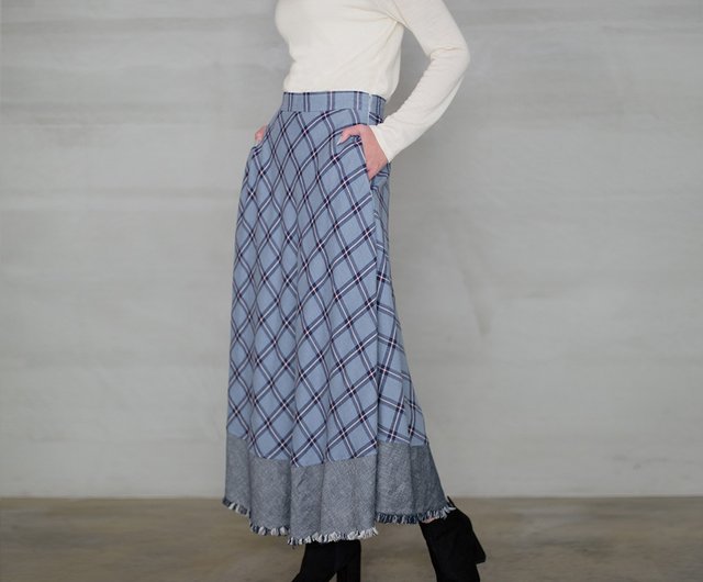 Gray flannel hotsell maxi skirt