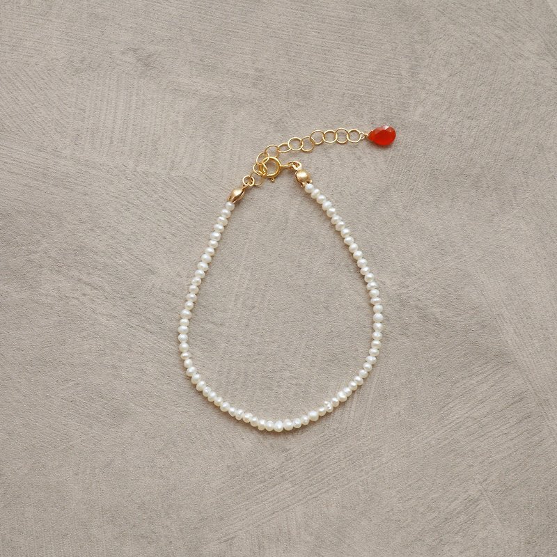 14kgf Freshwater Pearl custom made Bracelet - 手鍊/手環 - 珍珠 白色