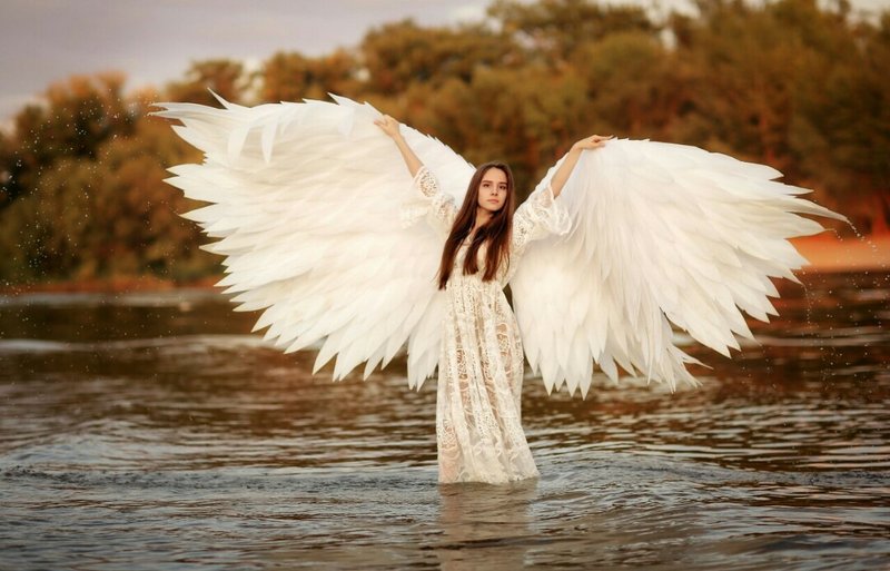 Angel wings, White wings, angel wings costume, wings dance, wedding wings, wings - อื่นๆ - วัสดุกันนำ้ ขาว