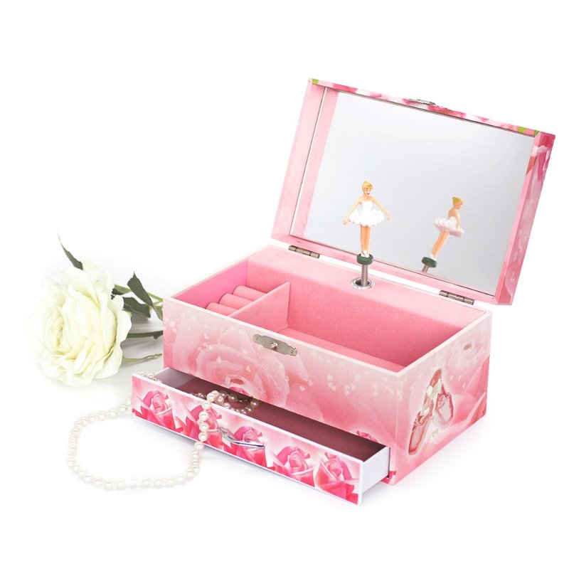 Trousselier - Ballerina 芭蕾舞女孩自轉夜光首飾盒 S60974 - 兒童家具 - 其他材質 粉紅色