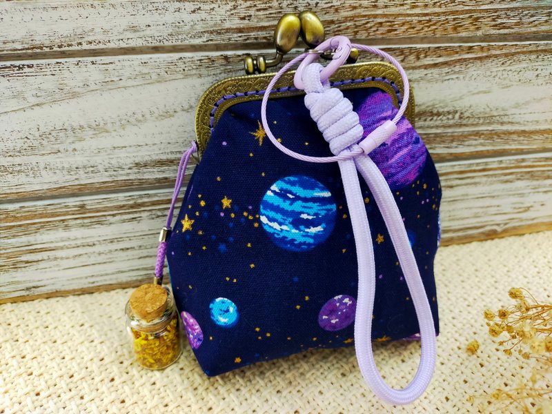 神秘宇宙口金包~桂花漂流瓶 - 零錢包/小錢包 - 棉．麻 多色