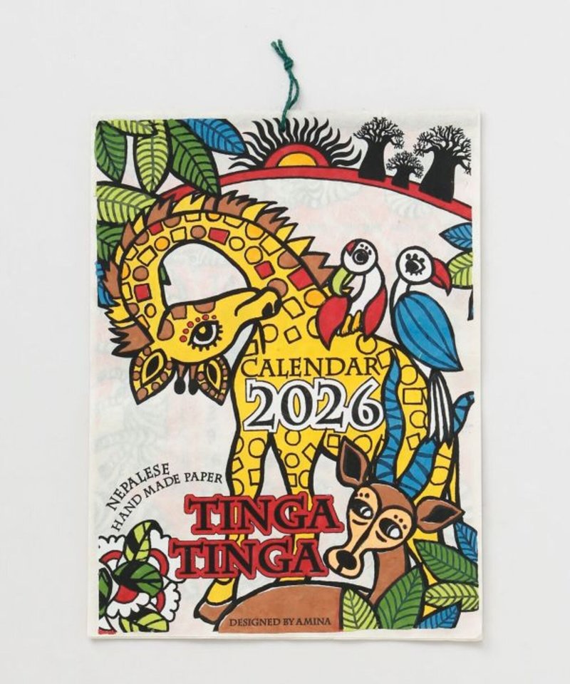 【熱門預購】2026 TINGA TINGA 動物藝術手工紙月曆 NSSP5303 - 壁貼/牆壁裝飾 - 紙 