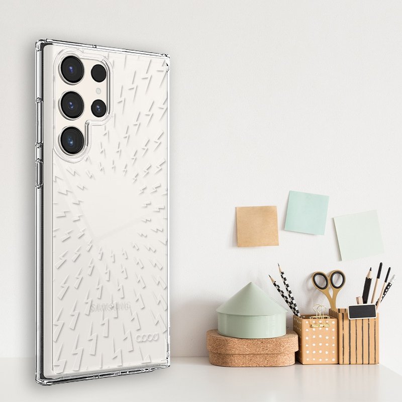Samsung Galaxy S24系列 浮雕感輕薄軍規防摔手機殼-雷電 - 手機殼/手機套 - 其他材質 多色