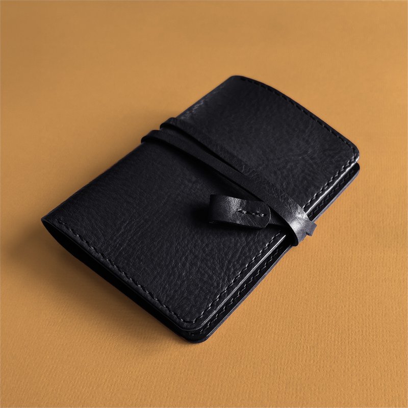 Emmanuelle Leather Passport Holder-Vinyl Color - Passport Holders & Cases - Genuine Leather Black