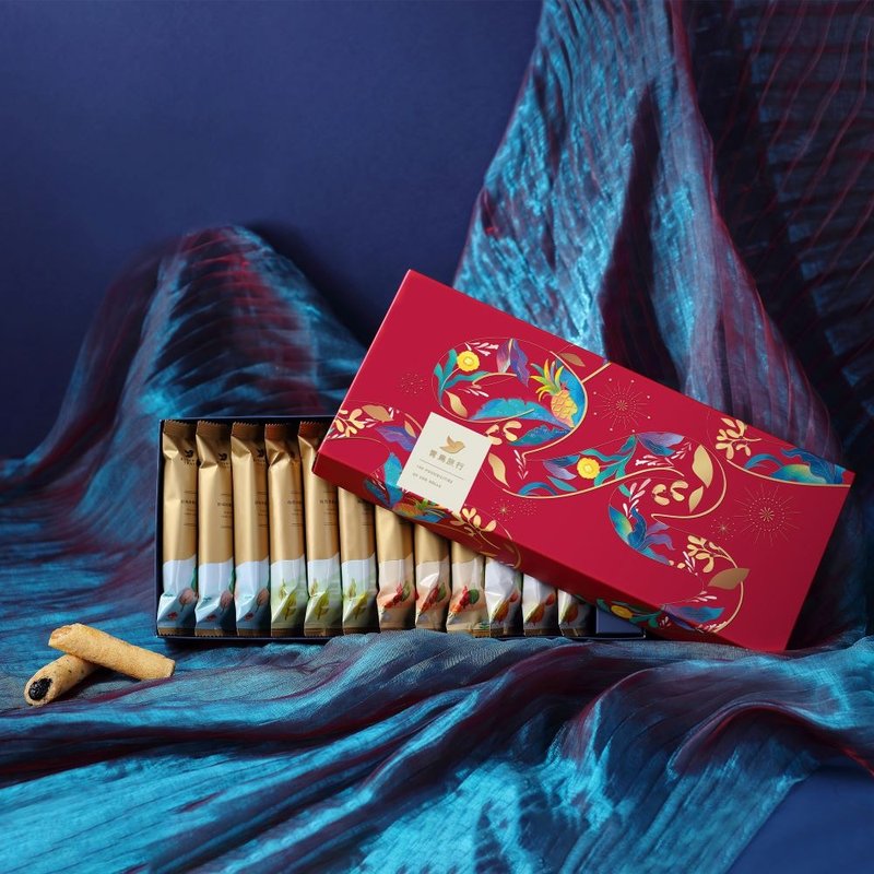 [Pre-order] Jade Bird Travel | 2025 Spring Festival Golden Classic Egg Roll Gift Box 12 pieces - Snacks - Fresh Ingredients Red