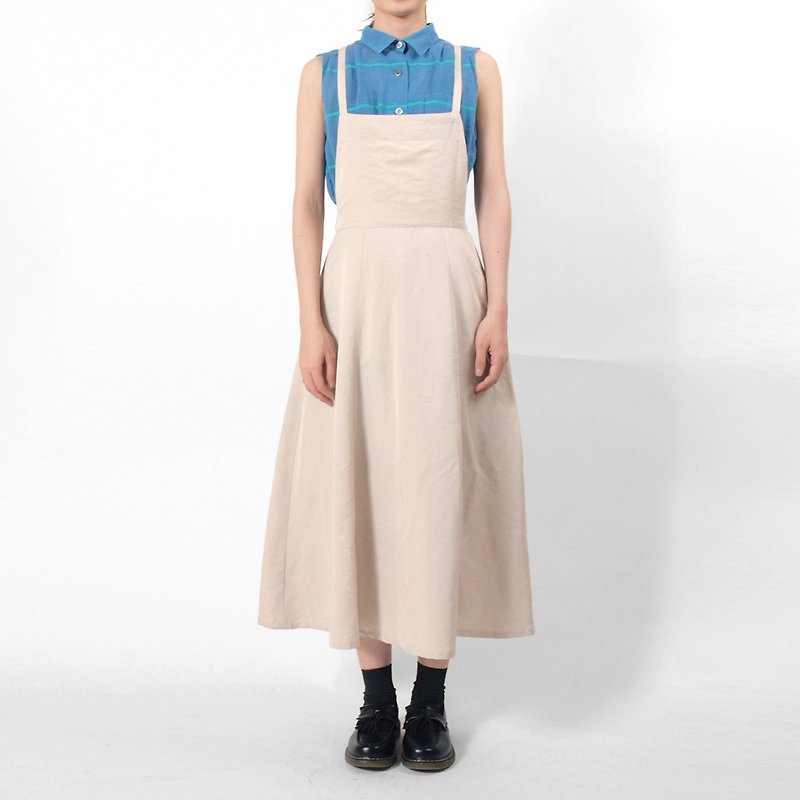 │moderato│ Qunbaiyaoyao Vintage Dress │vintage. Forest retro. British literature and art. Japanese girl - Skirts - Polyester Khaki