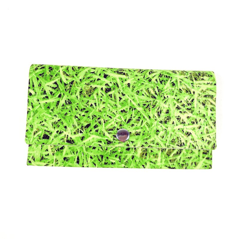 [Limited] red bag passbook cash storage bag - green turf - Wallets - Cotton & Hemp Green