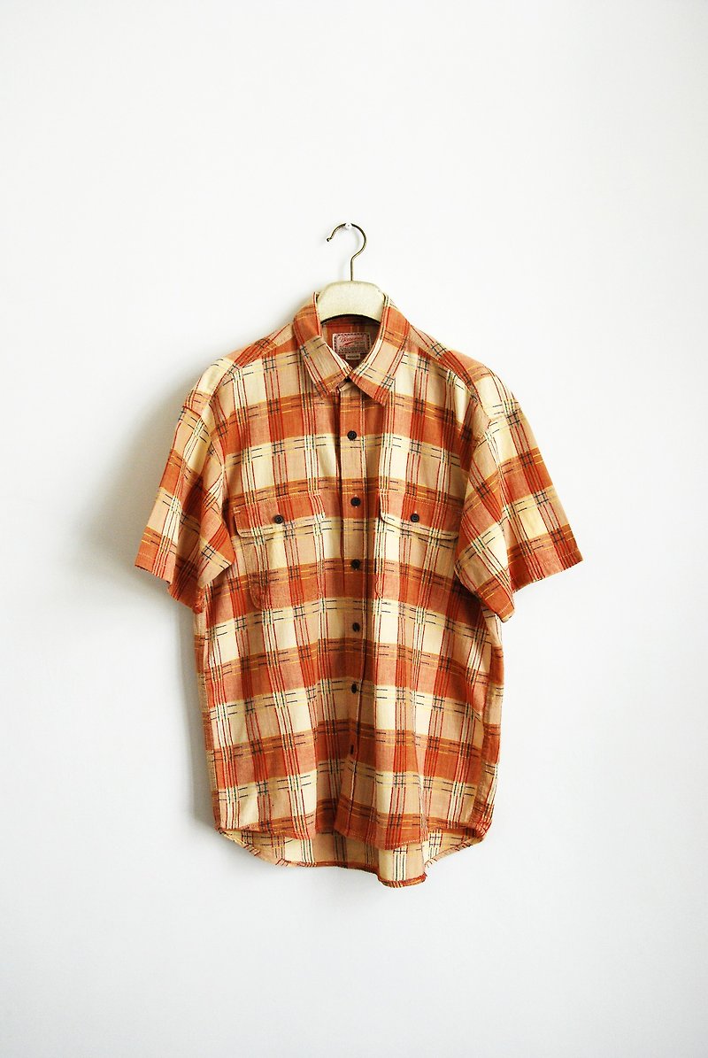 Pumpkin Vintage. Ancient color car line shirt - เสื้อเชิ้ตผู้ชาย - วัสดุอื่นๆ 