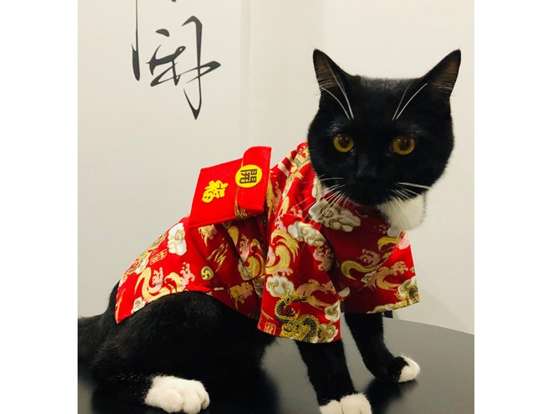 【iC原創】日式立領唐裝 - 寵物衣服 - 棉．麻 