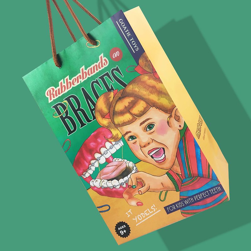 Play with Braces Carrier bag - Storage & Gift Boxes - Paper Green