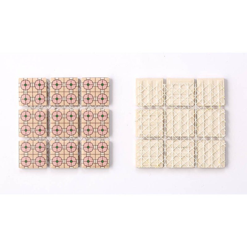 Taiwan Retro Tile Design Tile Potholder (Small) - ผ้ารองโต๊ะ/ของตกแต่ง - ดินเผา หลากหลายสี