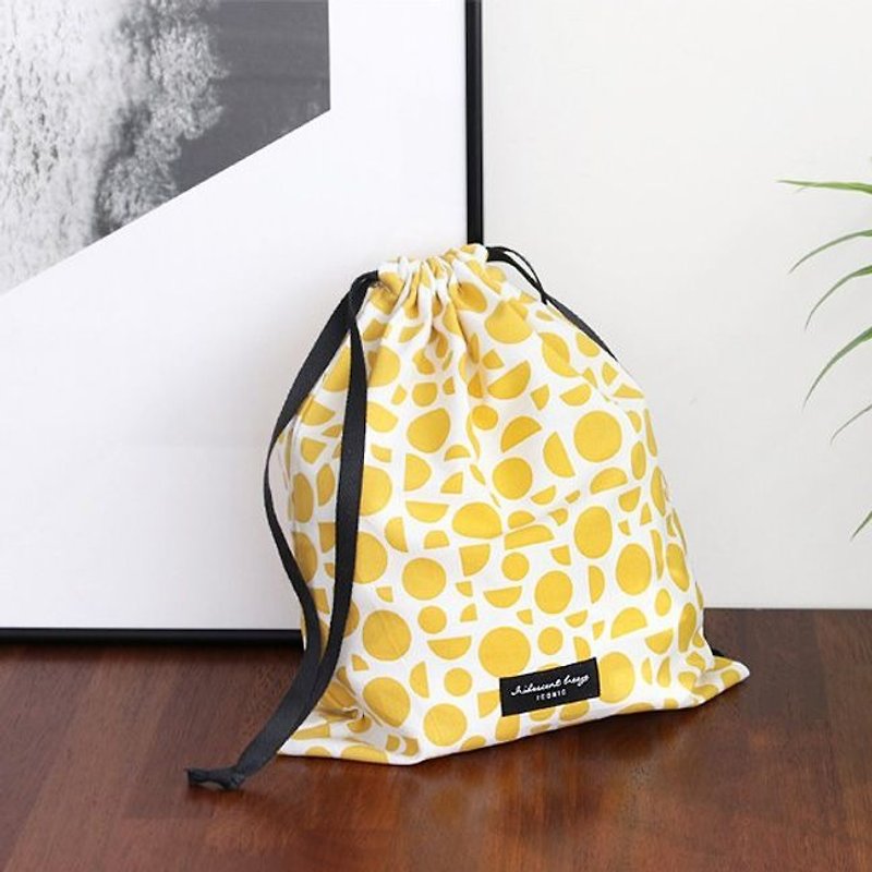 Iconic travel accessories - beam storage bag L-geometry yellow, ICO89001 - กระเป๋าเครื่องสำอาง - ผ้าฝ้าย/ผ้าลินิน สีเหลือง