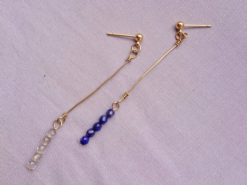 琳琅-客訂款 - 耳環/耳夾 - 其他金屬 藍色