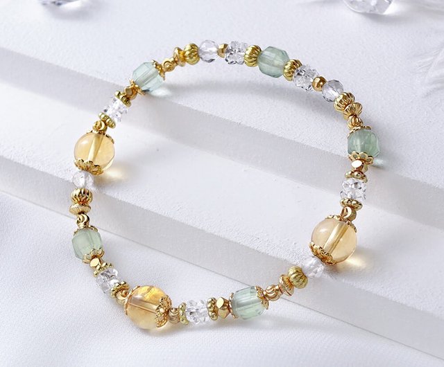 STONE BEAD BRACELET 8 MM LIGHT FOREST STONE BEAD BRACELET 8 MM LIGHT FOREST
