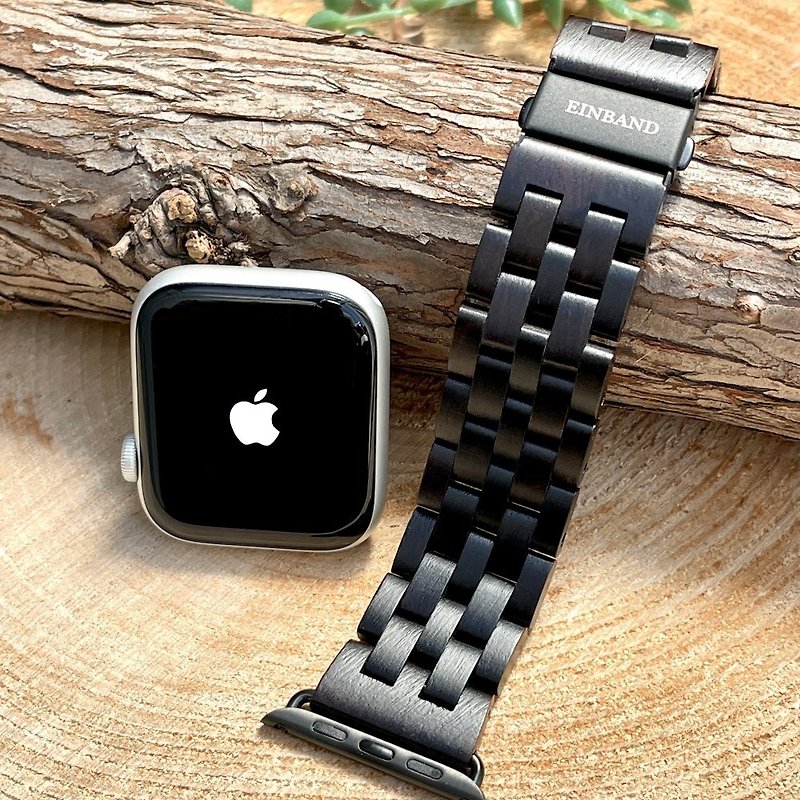 EINBAND AppleWatch Wood Belt アップルウォッチ 天然木 木のベルト 22mm Ebony Wood - 腕時計 - 木製 ブラウン