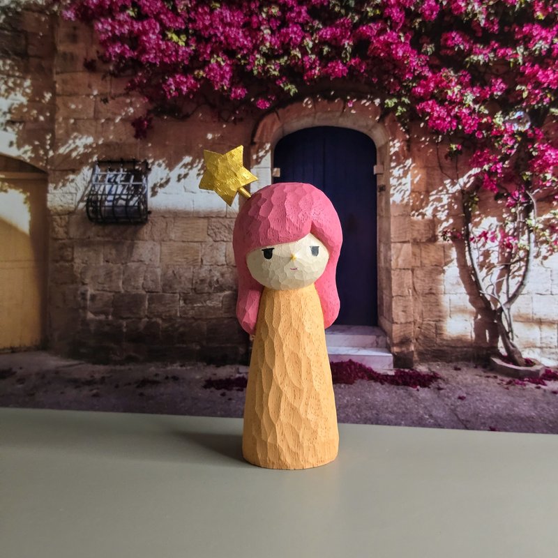 雙子座 木雕(現貨) - 公仔/玩偶 - 木頭 多色